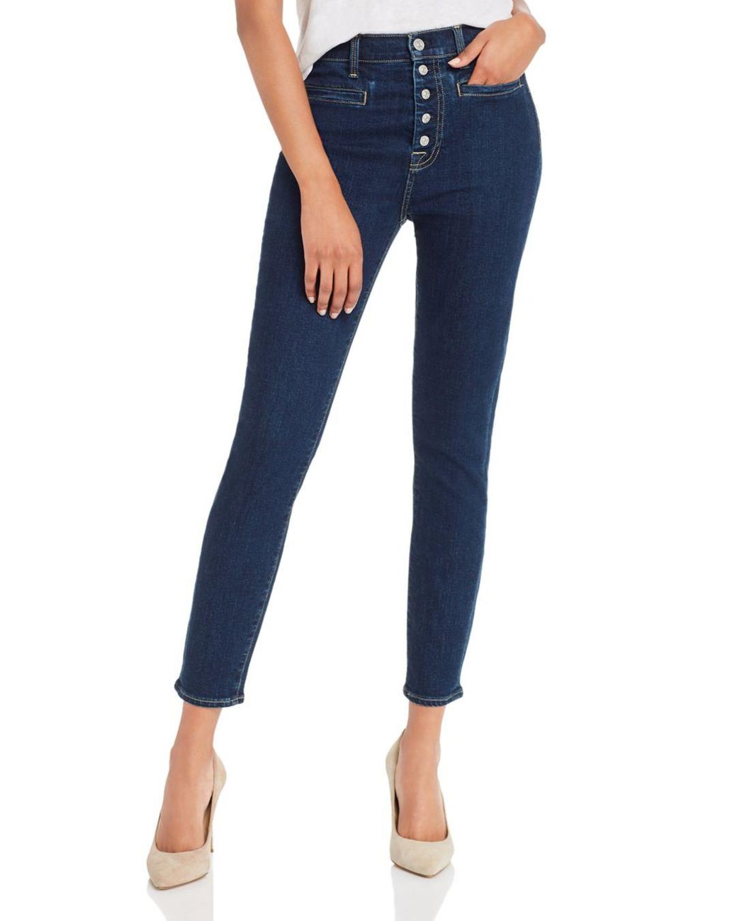 Waisted Ankle Skinny Jeans In B(air 