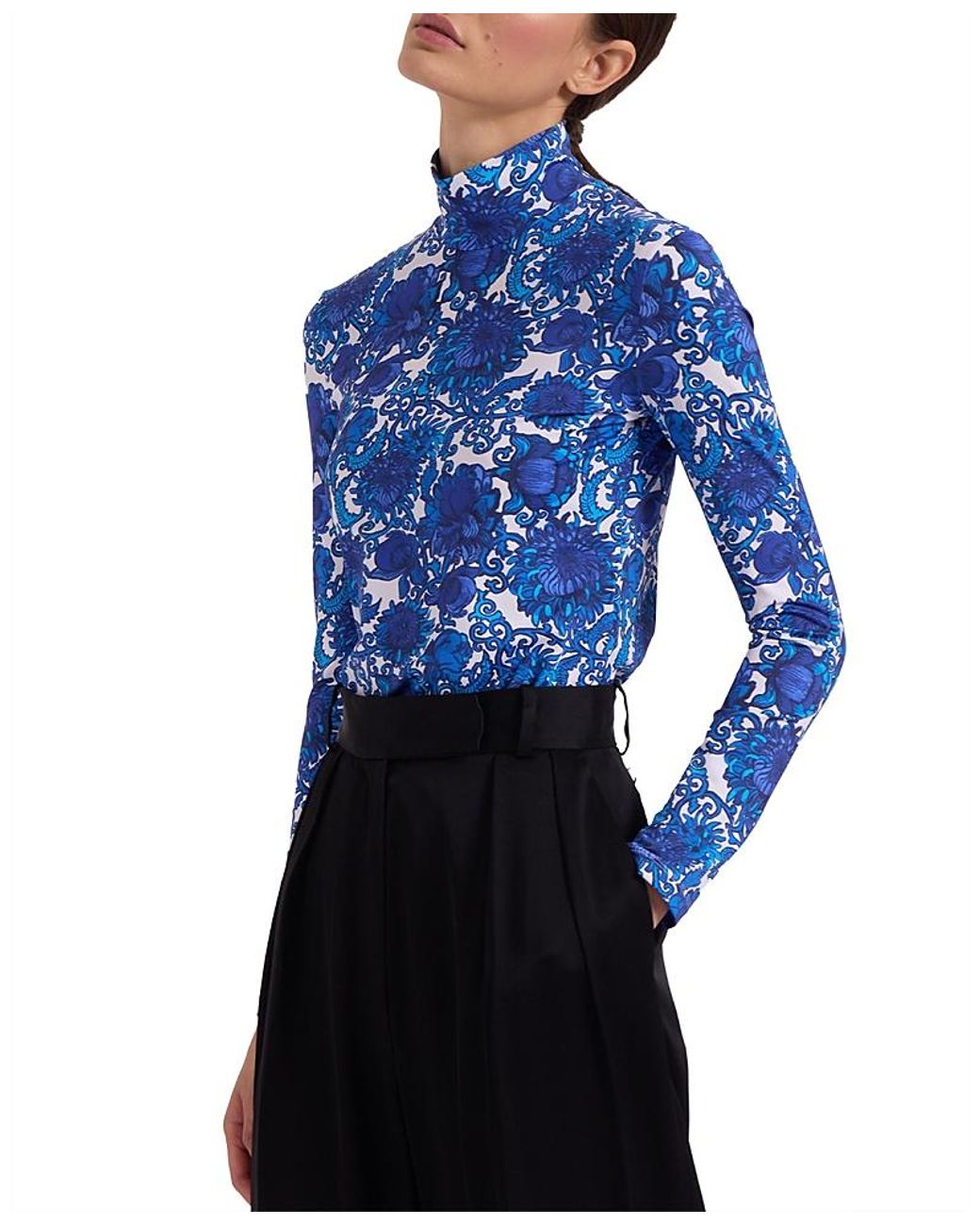 LaDoubleJ Blue Turtleneck Top