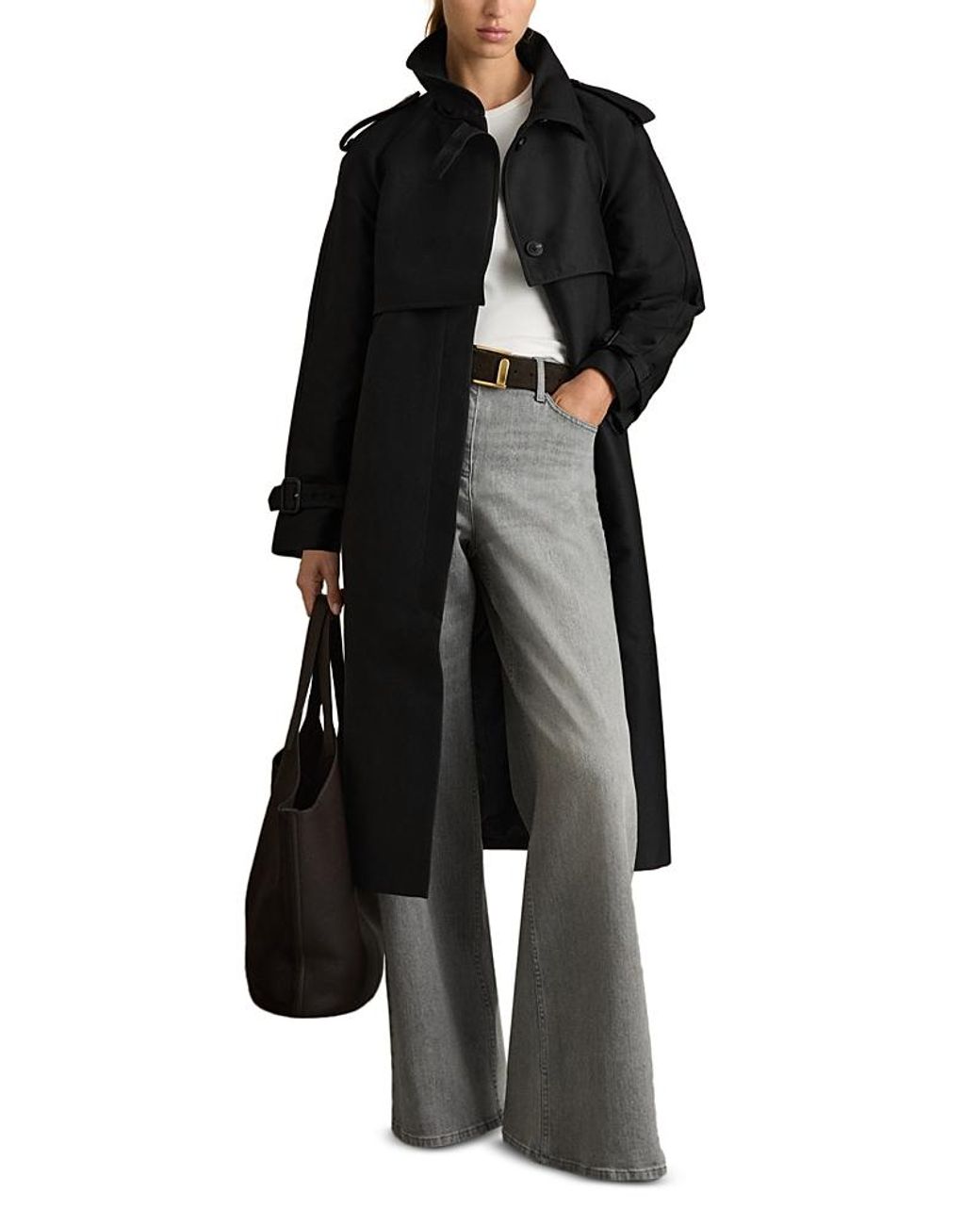 【海外限定】REISSコート☆August Longline Mac Coat, Black Reiss August Longline Mac Coat, Black