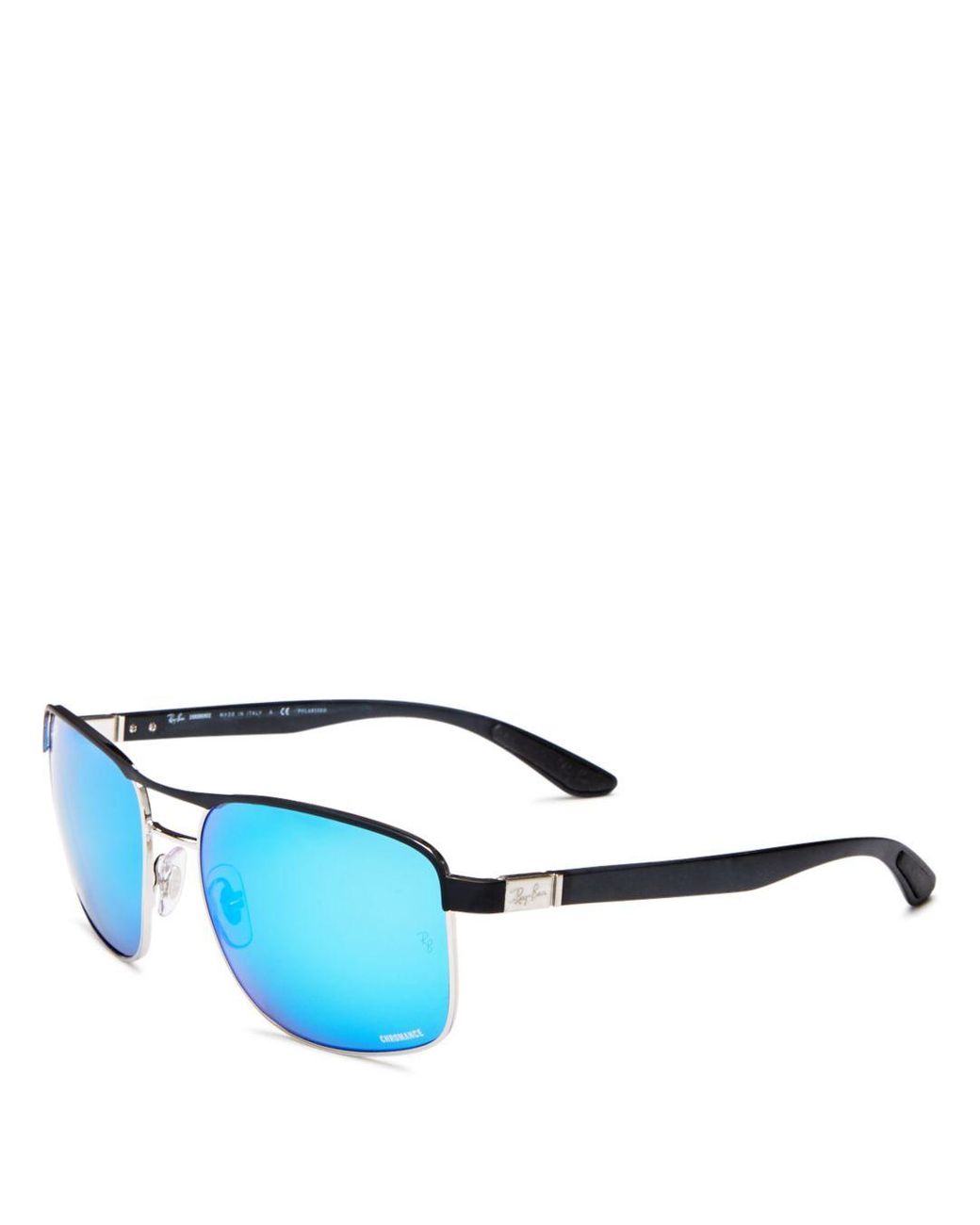 Ray Ban Ray Ban Men S Chromance Polarized Aviator Sunglasses In Blue For Men Lyst
