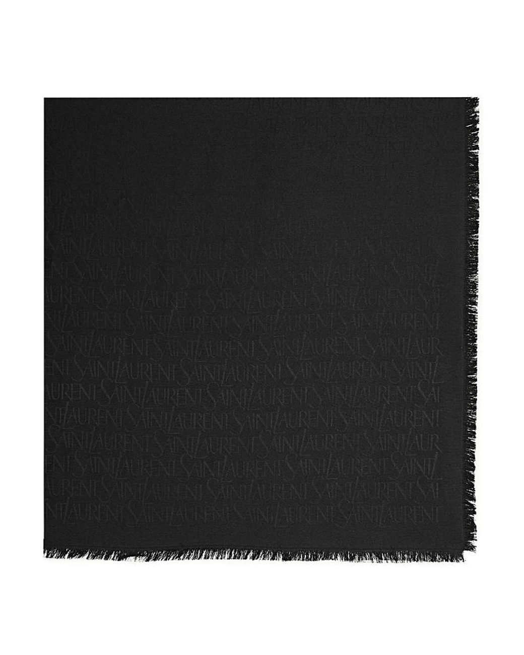 Saint Laurent Black Large Square Scarf