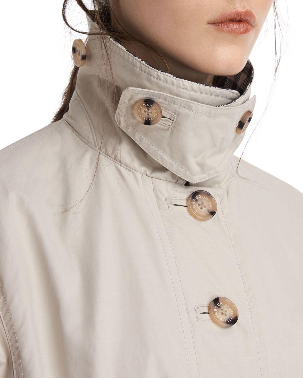 Barbour Cotton By Alexachung Glenda Casual Jacket in Natural | Lyst Canada