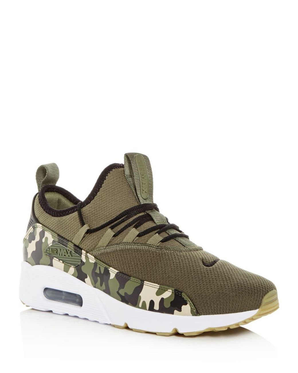 Nike Men's Air Max 90 Ez Camo Print Lace Up Sneakers in Green for Men | Lyst