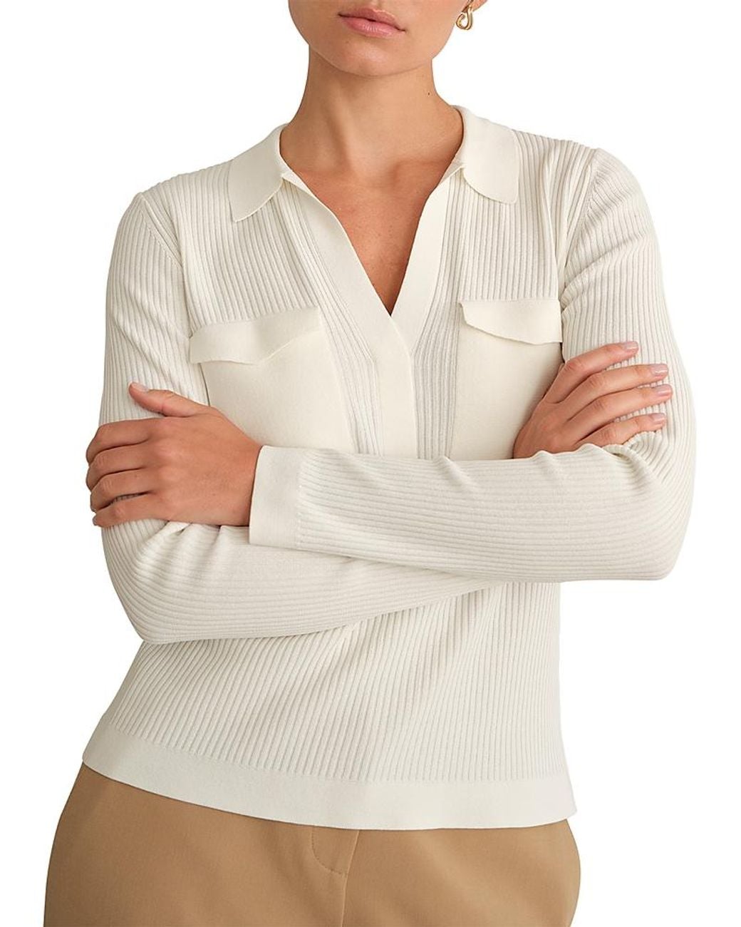 Hobbs White Meredith Sweater