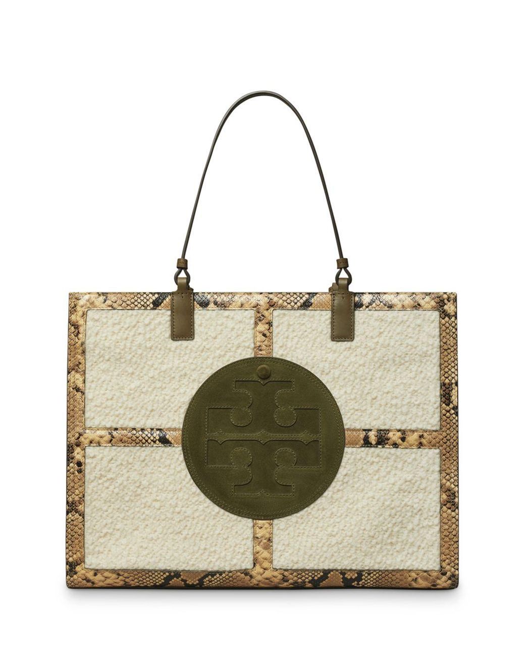 Tory Burch Ella Exotic Quadrant Tote Bag in Natural Lyst Canada
