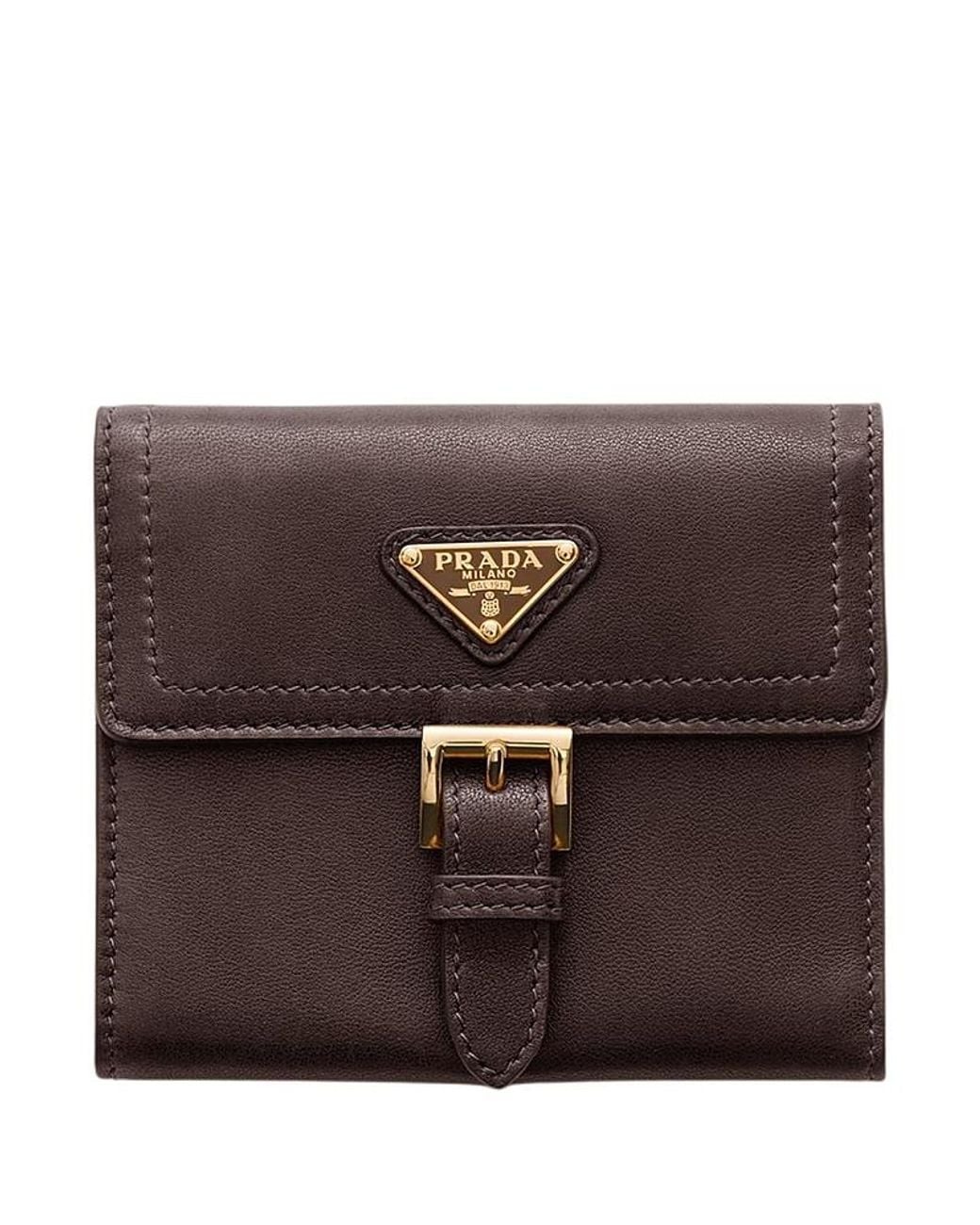 Prada Brown Small Nappa Leather Wallet