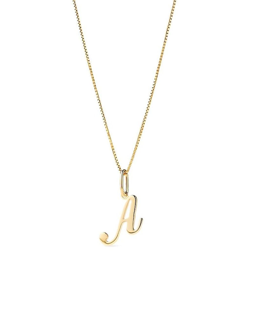 Ana Luisa Metallic Solid Script Letter Necklace