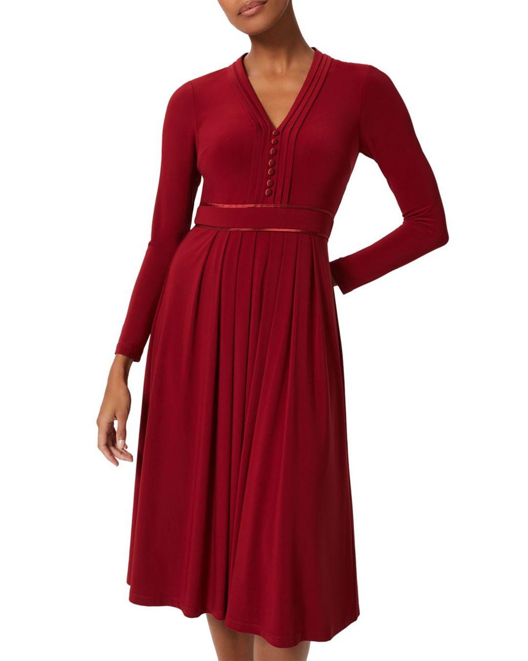 Hobbs Leslie Midi Dress in Red Lyst