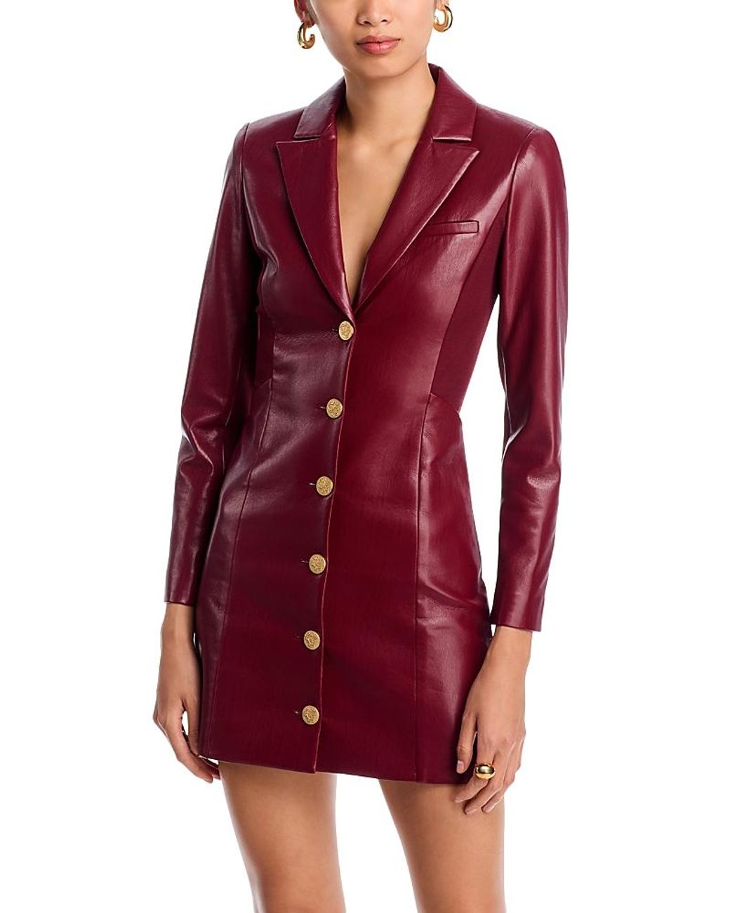 little leather dress Joe's Jeans The Meg Faux Leather Dress - Black