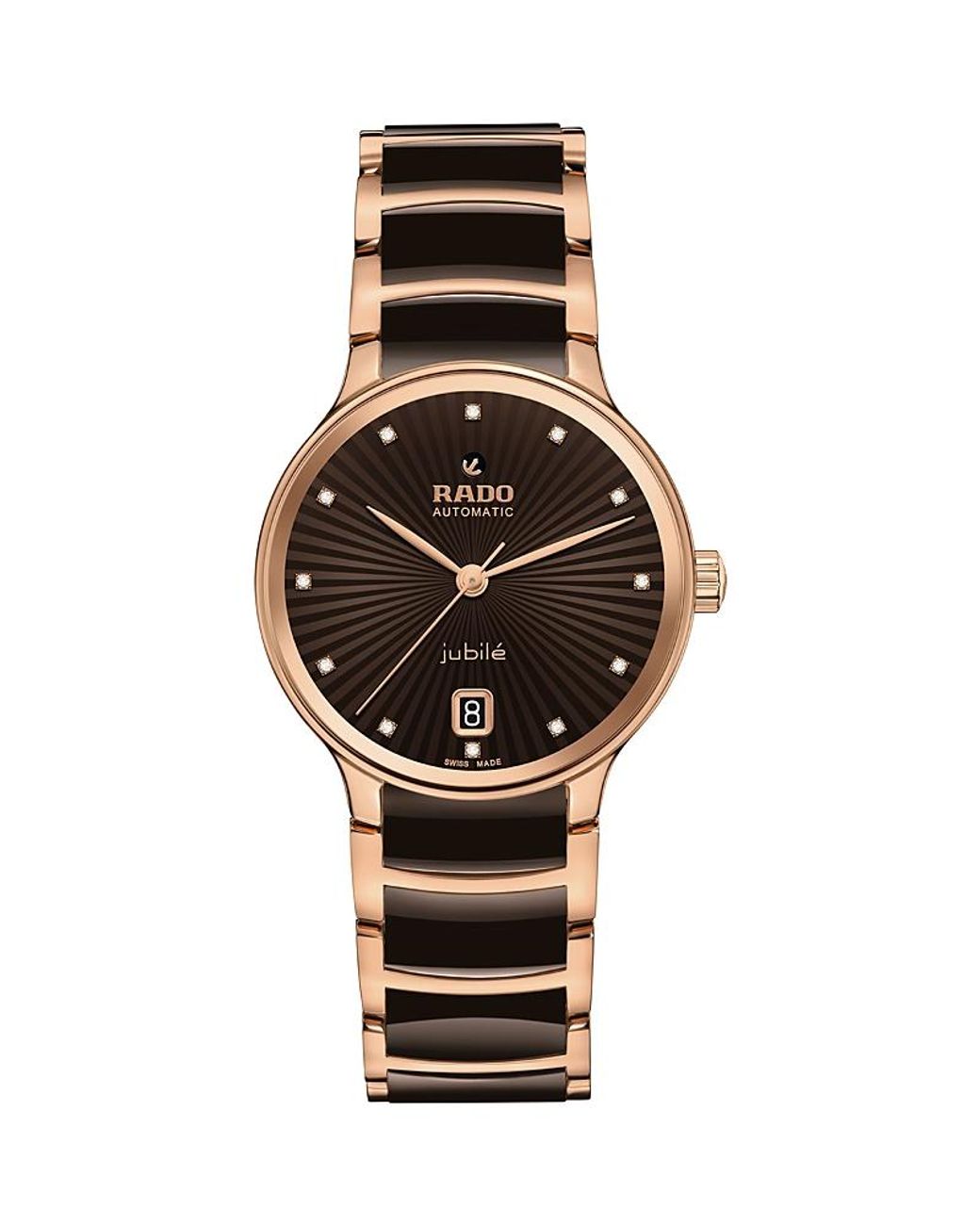 Rado Black Centrix Diamond Automatic Watch, 39.5Mm
