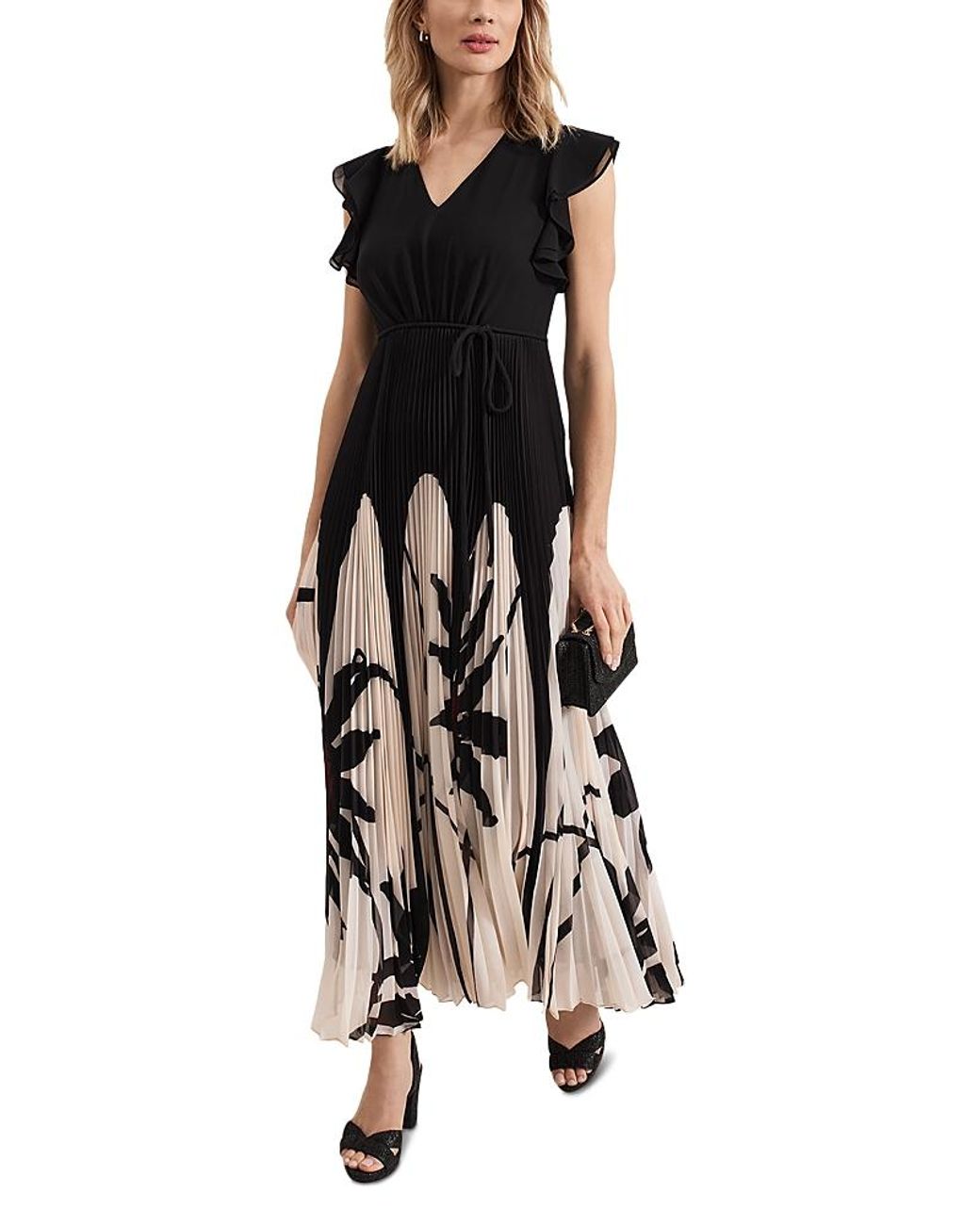 【Phase Eight】英国発！ Uma マキシ DRESS 花柄 プリーツ phase-eight-Black-Multi-Uma-