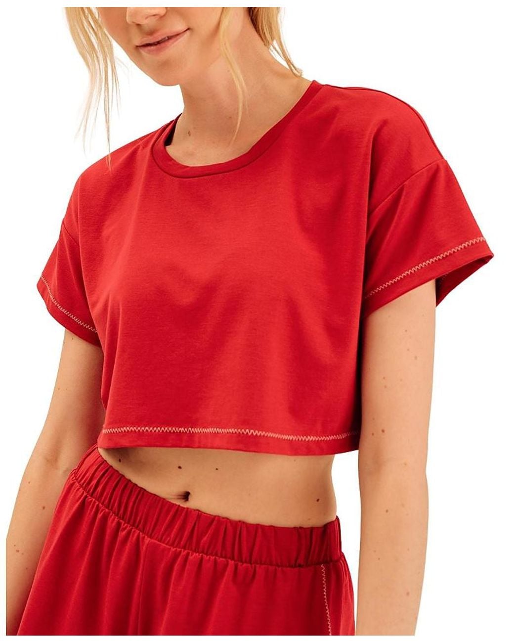 Arid Blayne Red Crop Tee