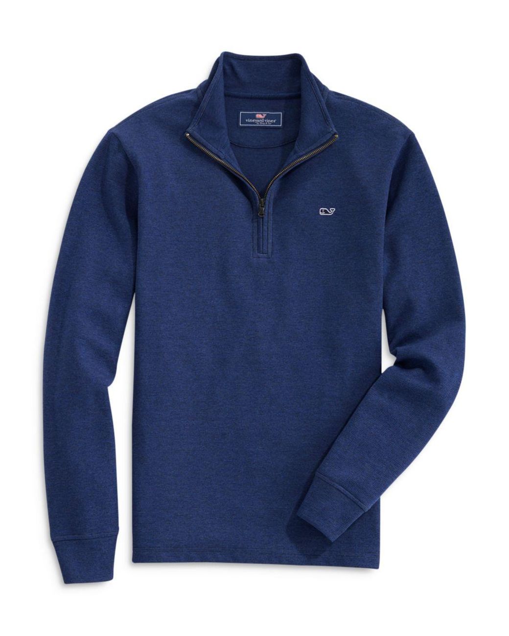 Vineyard Vines Cotton Saltwater Quarter Zip Sweater in Blue for Men - Lyst