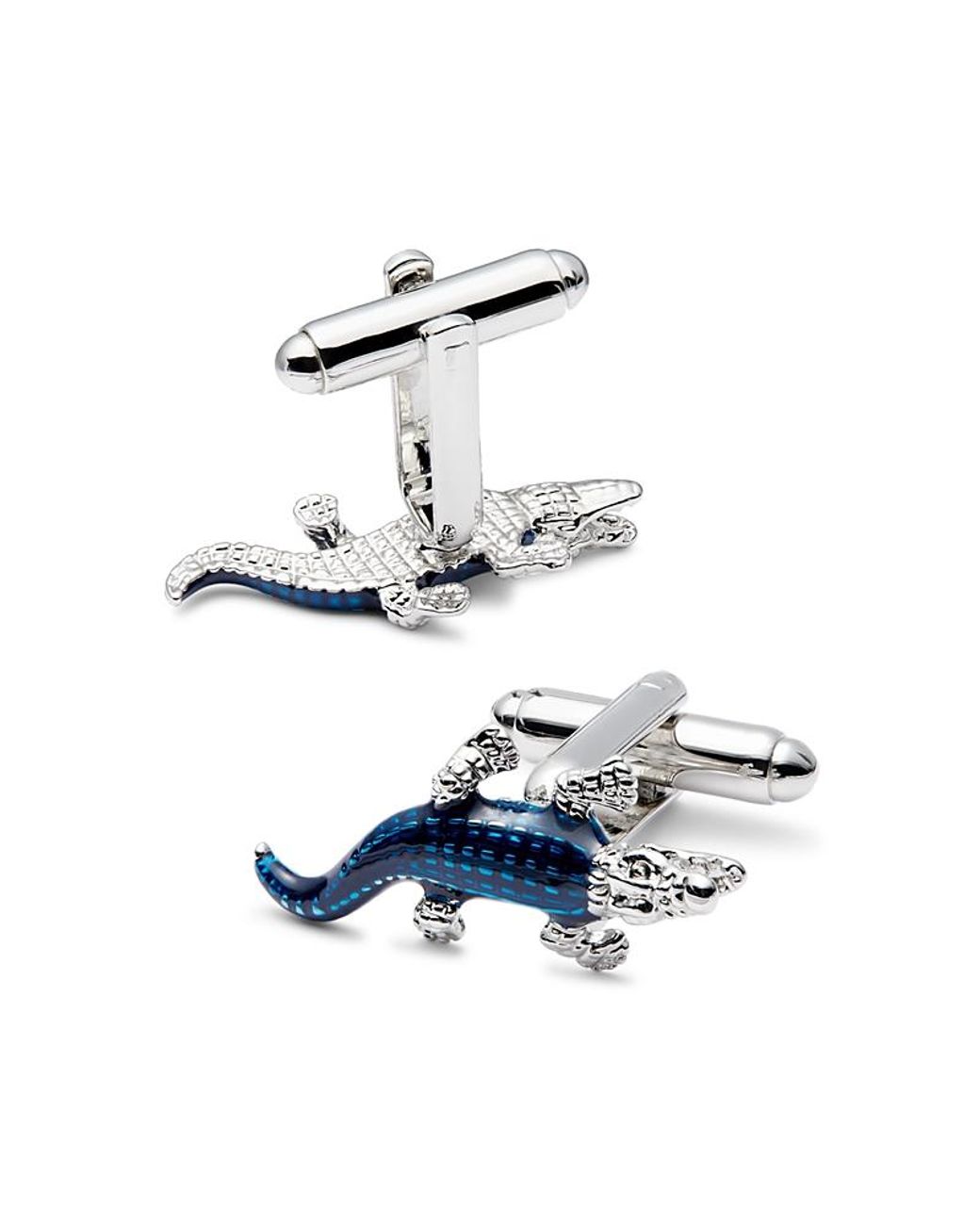 Link Up White Crocodile Cufflinks for men
