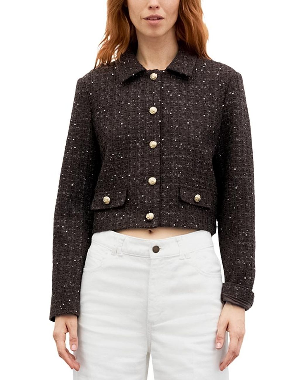 Gerard Darel Black Julsa Cropped Jacket