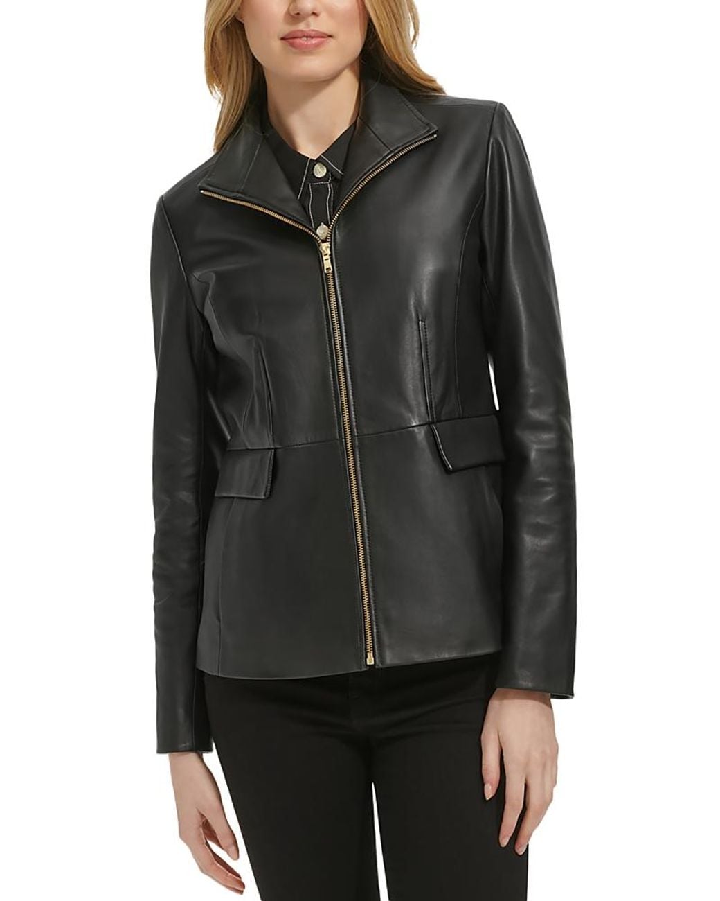 Cole Haan Black Leather Jacket