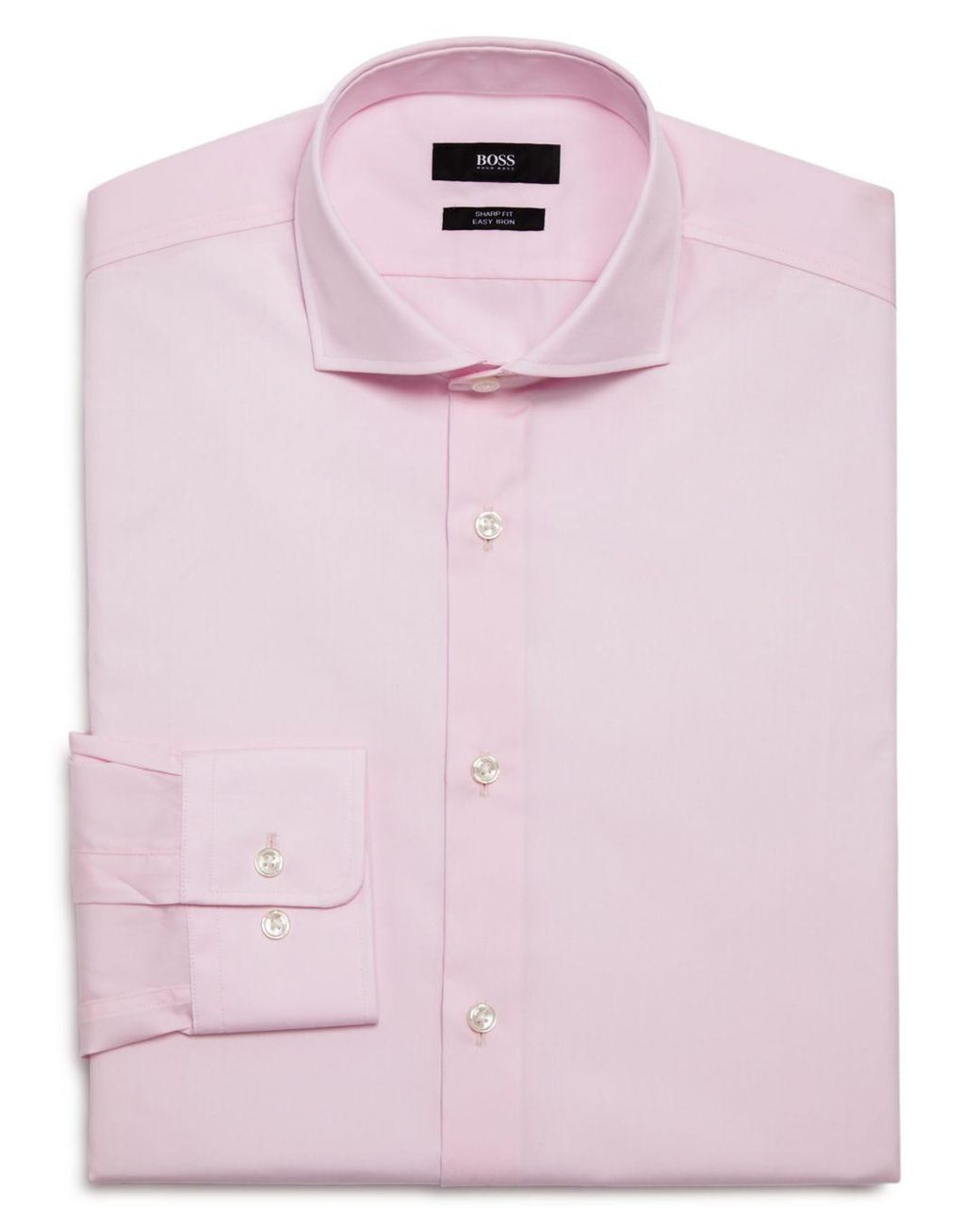 BOSS by Hugo Boss Solid Slim Fit Dress Shirt in Light Pink (Pink) for ...
