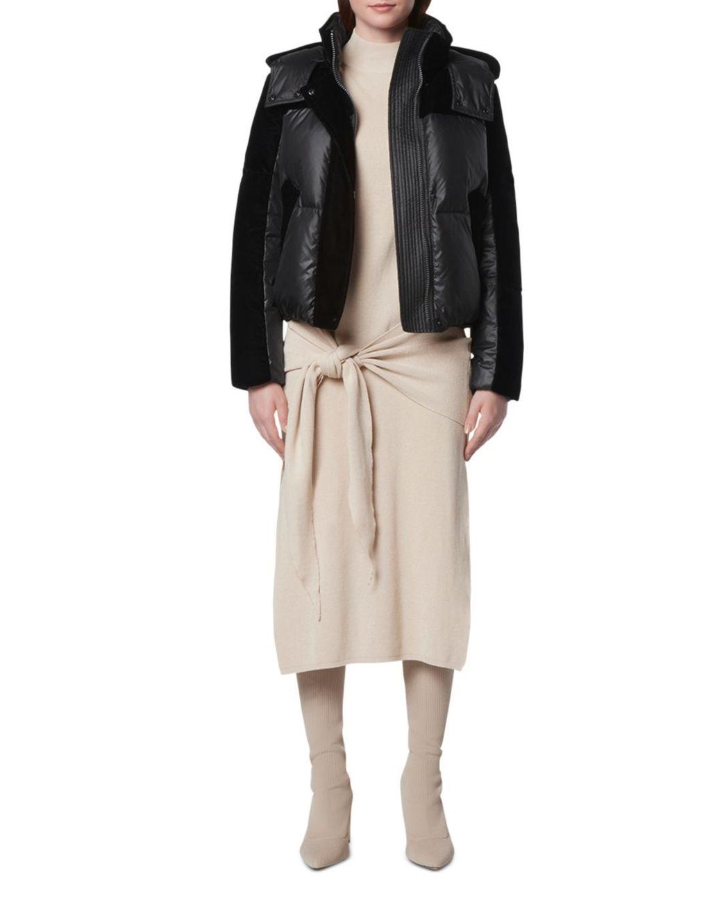 marc new york mixed media puffer coat