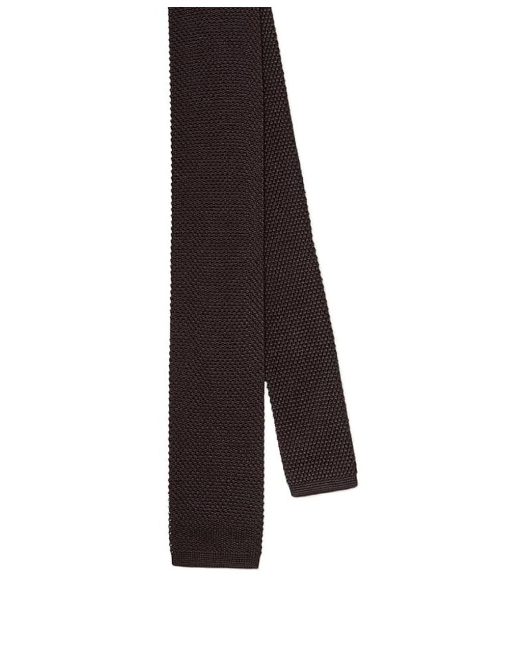 Robert Talbott Black Redford Silk Knit Necktie for men