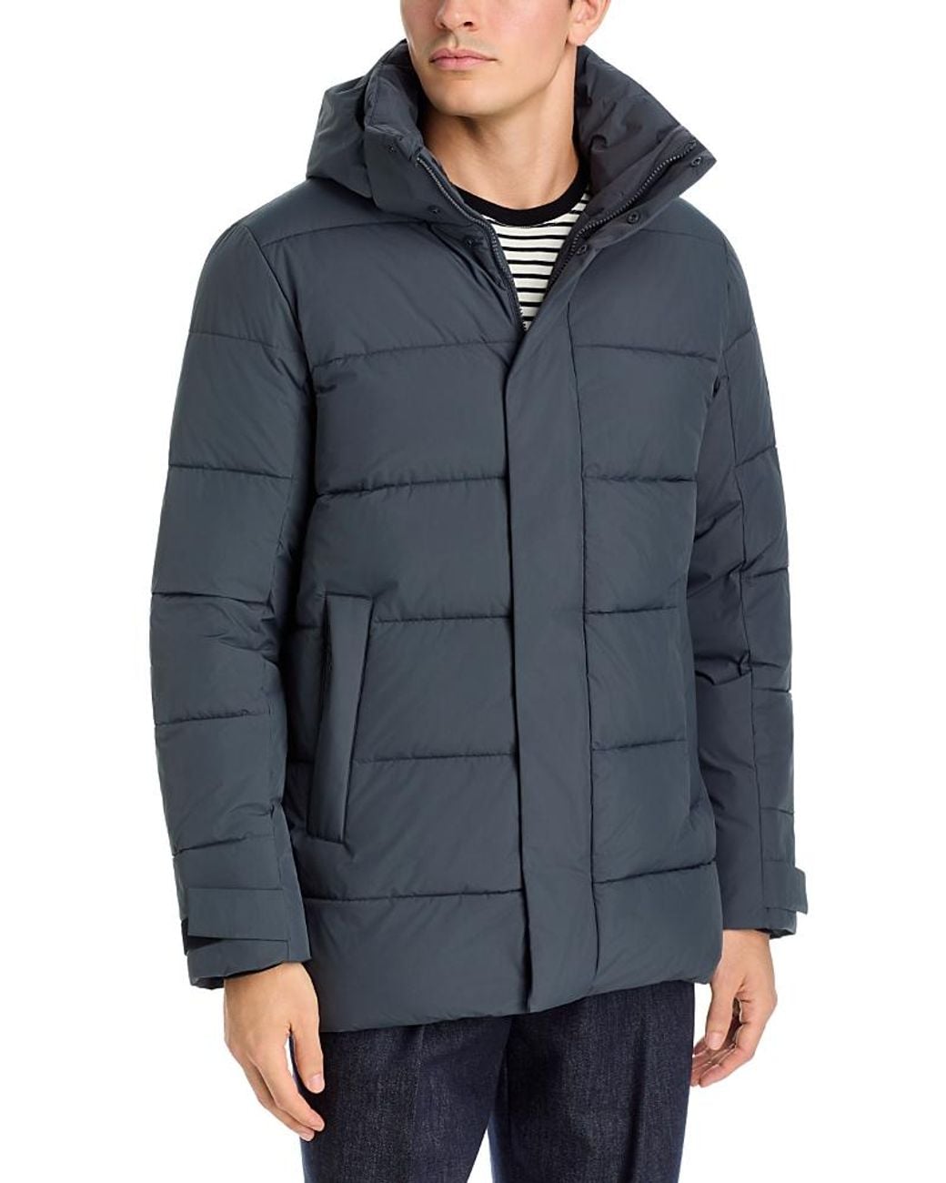 Save The Duck Blue Flavien Removable Hood Jacket for men