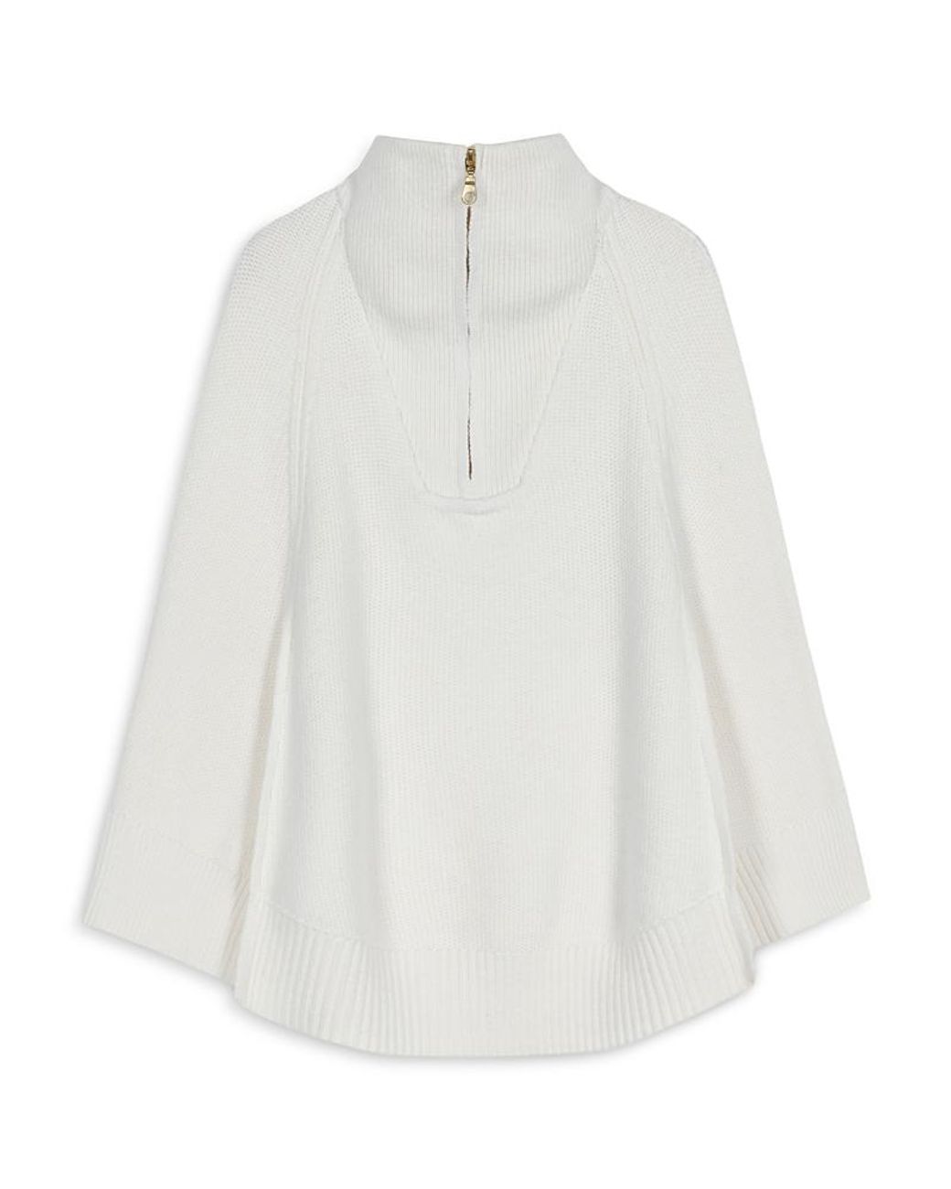 Echo White Texture Knit Cape