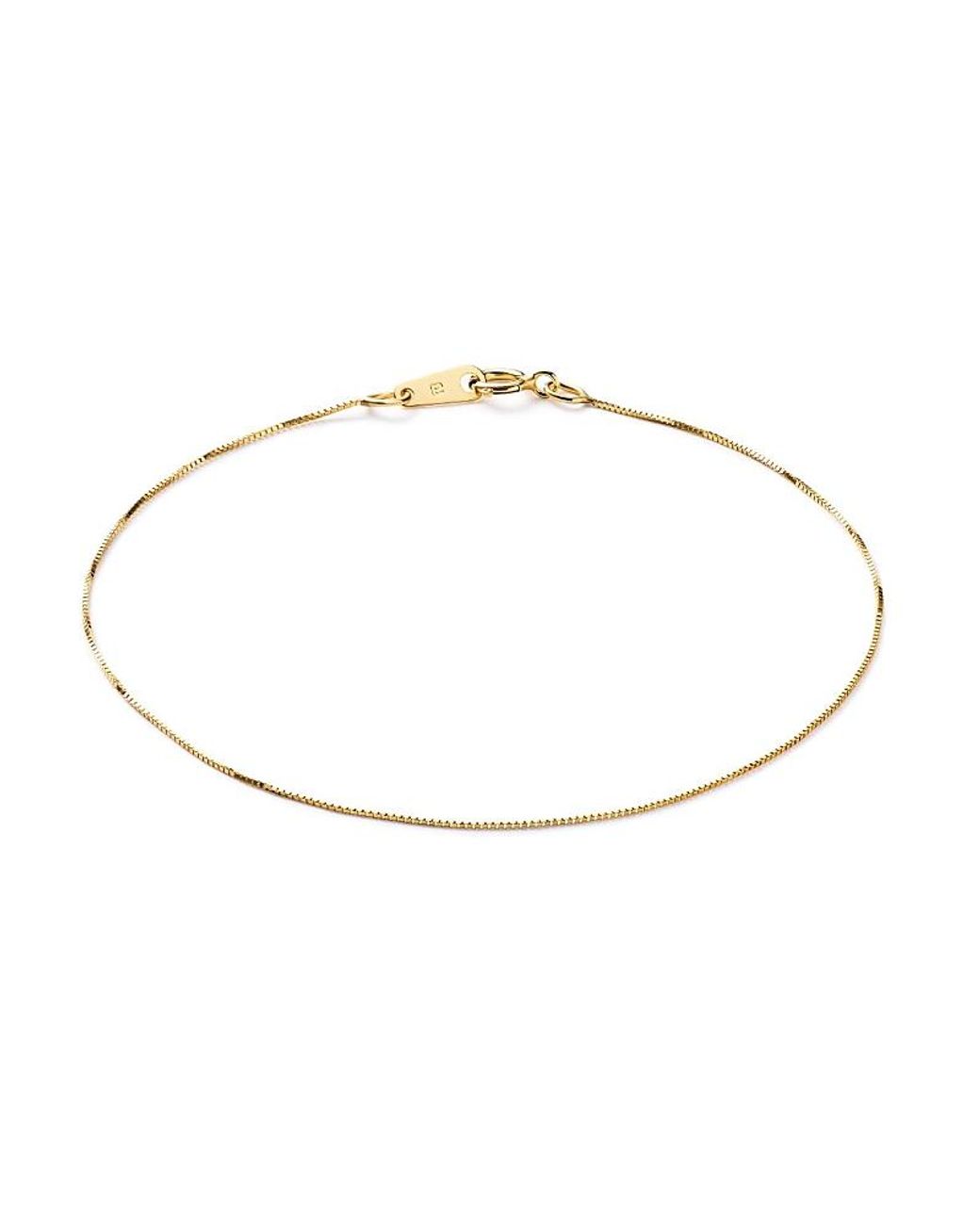 Ana Luisa White Solid Mini Box Chain Bracelet