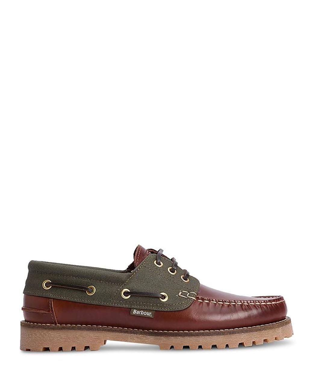 Barbour Brown Deck Boat Shoes for men