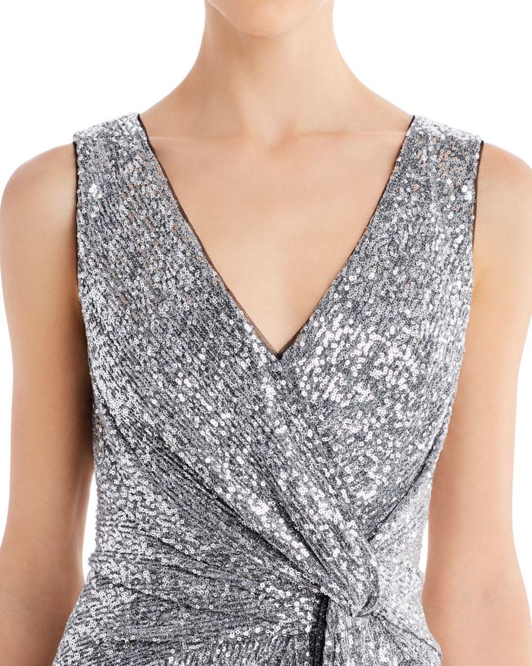 Aidan Mattox Sequin Twist - Front Gown in Metallic | Lyst Canada