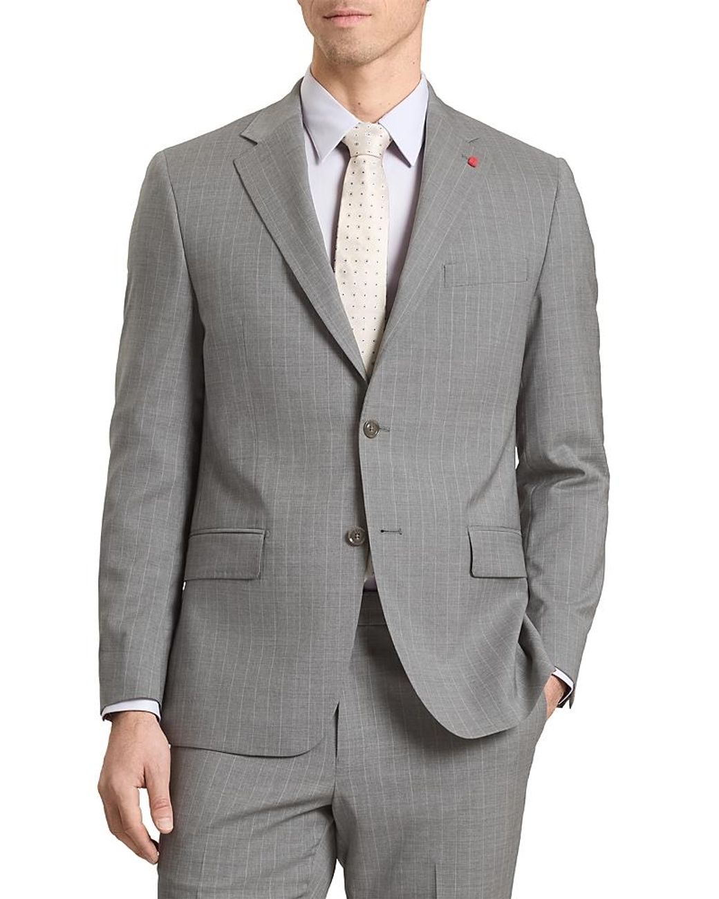 Ted Baker Gray Wright Stripe Modern Fit Suit Jacket for men