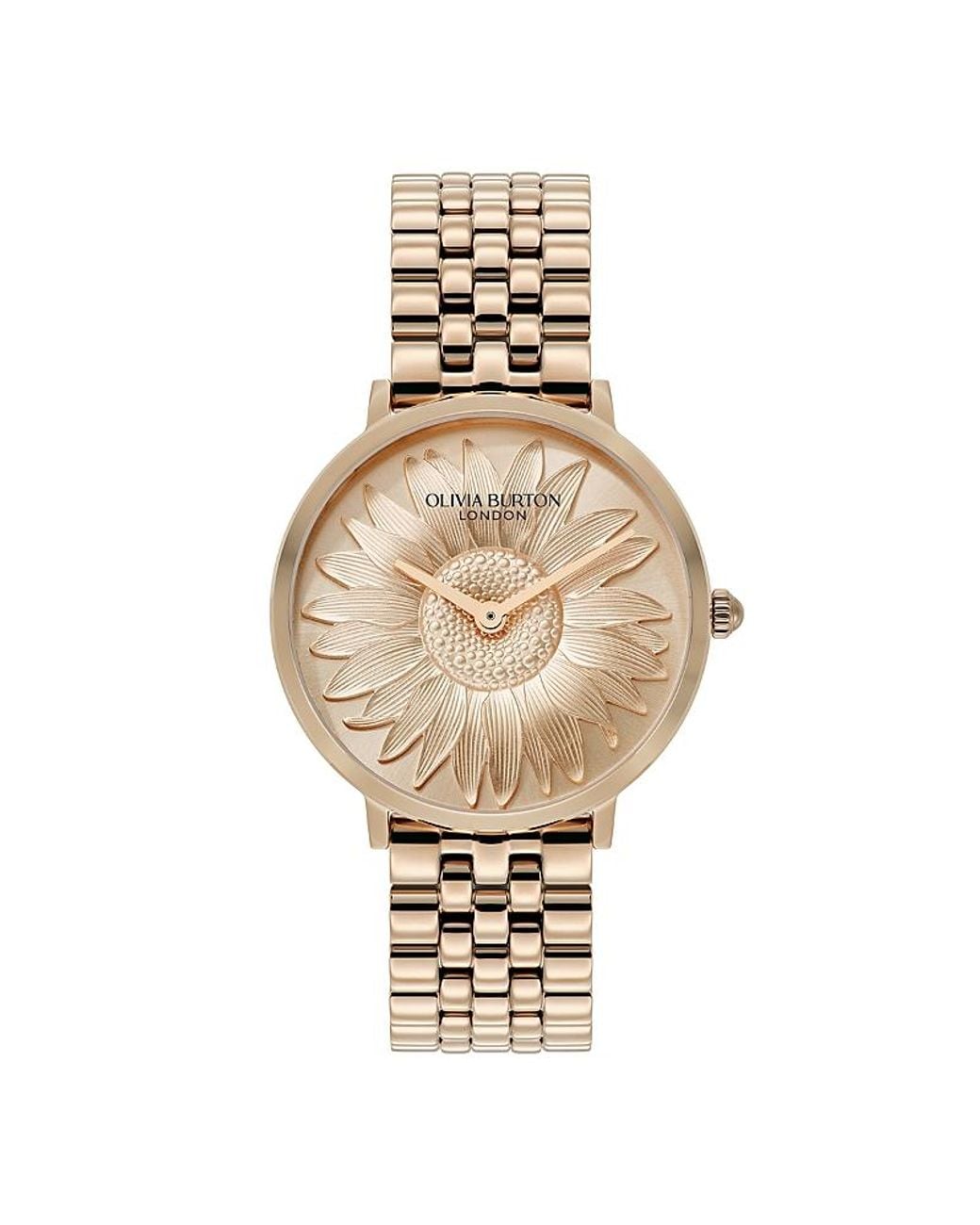 Olivia Burton Sunflower Watch, 35Mm in Metallic | Lyst