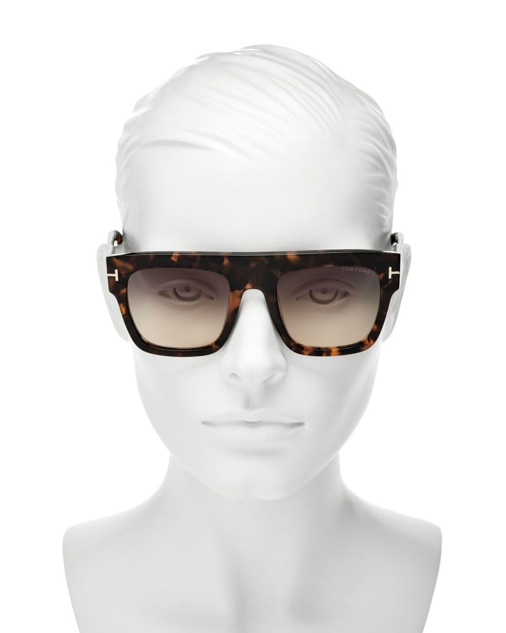 Tom Ford Renee Flat Top Sunglasses in Gray | Lyst