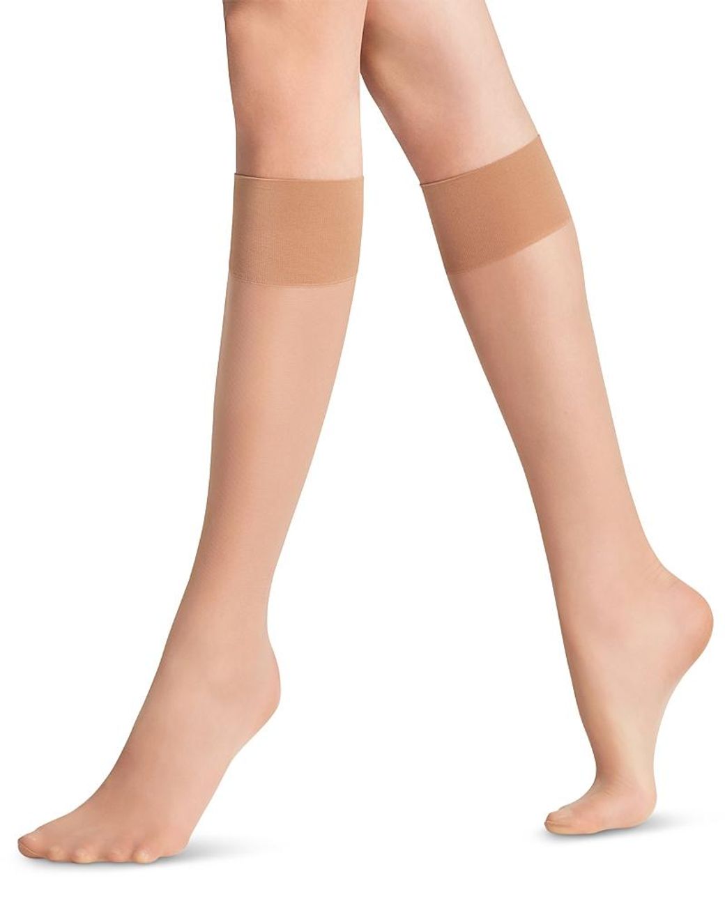 Falke White Nylon Knee High Socks