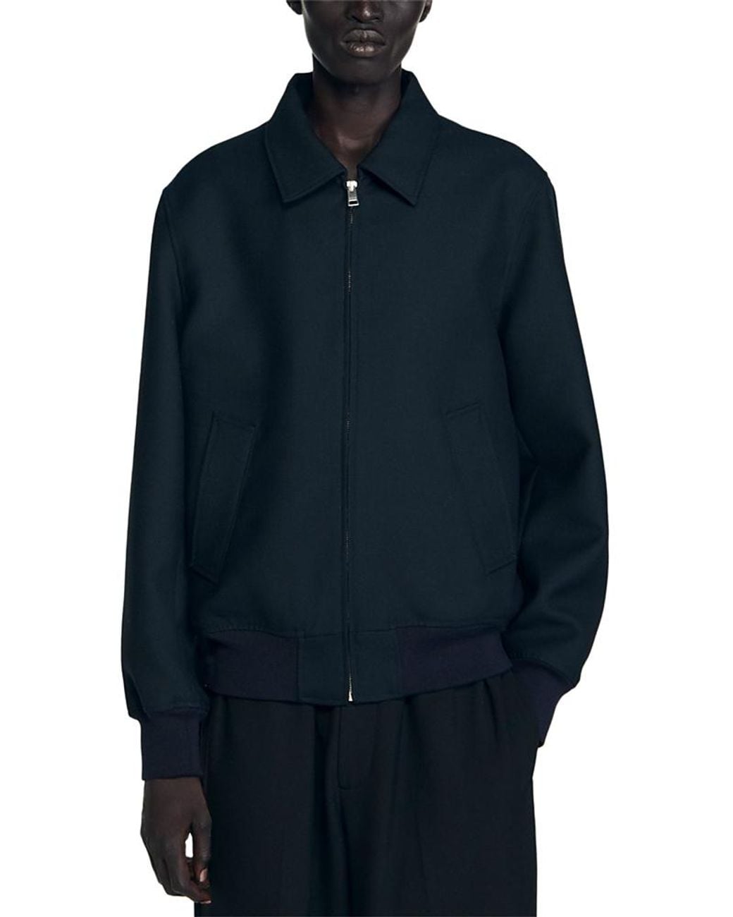 Sandro Blue Zip Jacket for men