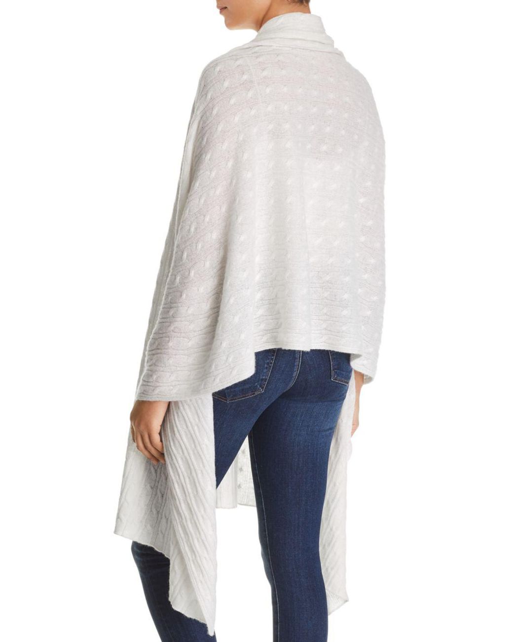 Cable-knit Cashmere Travel Wrap 
