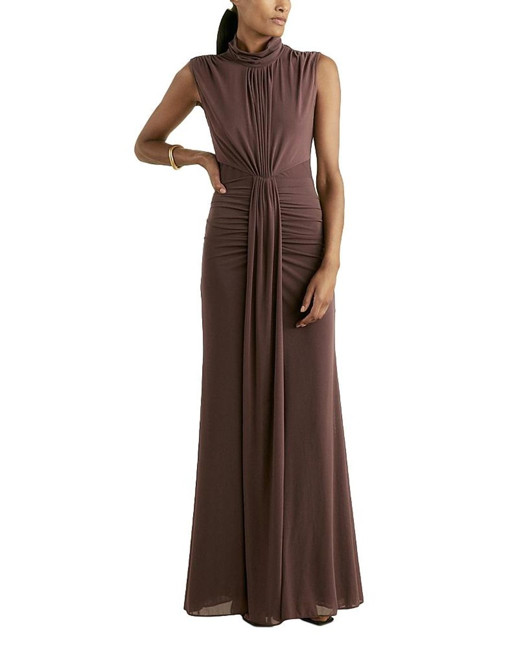 reiss-Taupe-Daniella-Ruched-
