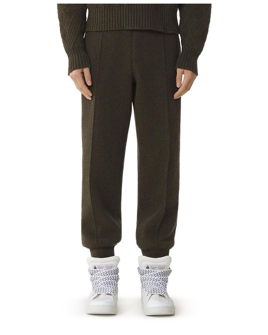 Lanvin Black Wool Jogging Pants for men