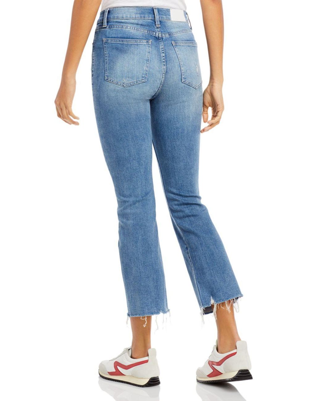 Pistola Denim Lennon Distressed Cropped 