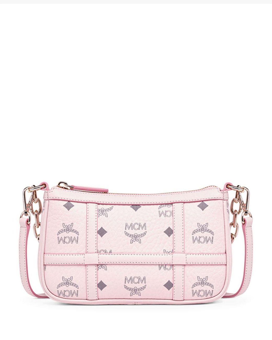 MCM Delmy Visetos Mini Crossbody in Pink Lyst