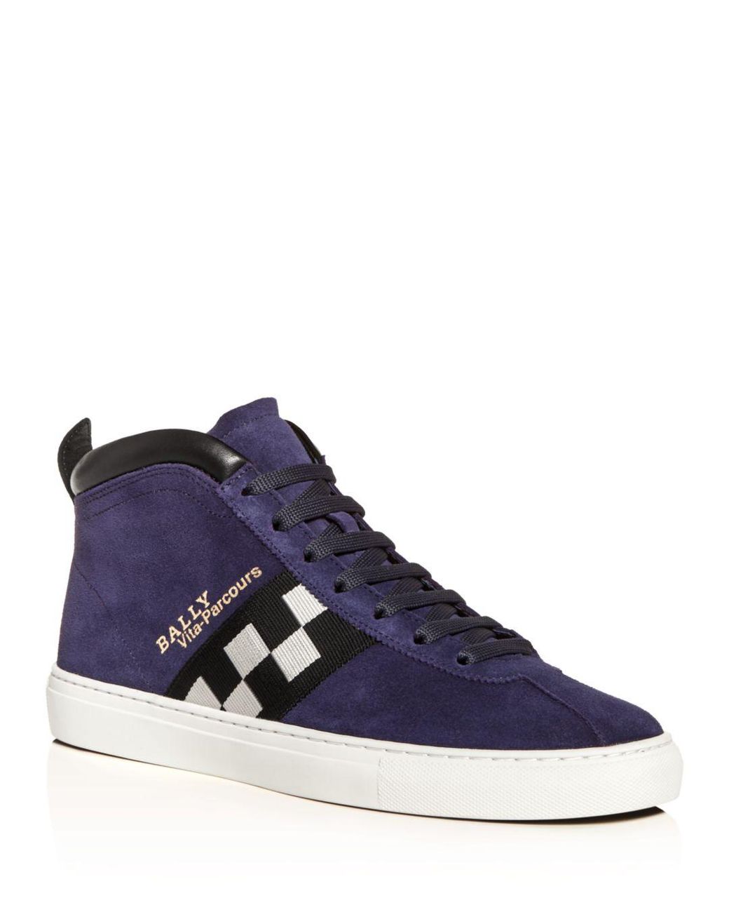 Bally Men's Vita Parcours Suede Mid - Top Sneakers in Blue for Men | Lyst