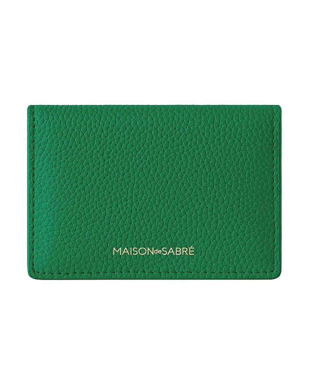 Maison De Sabre Green Leather Card Case