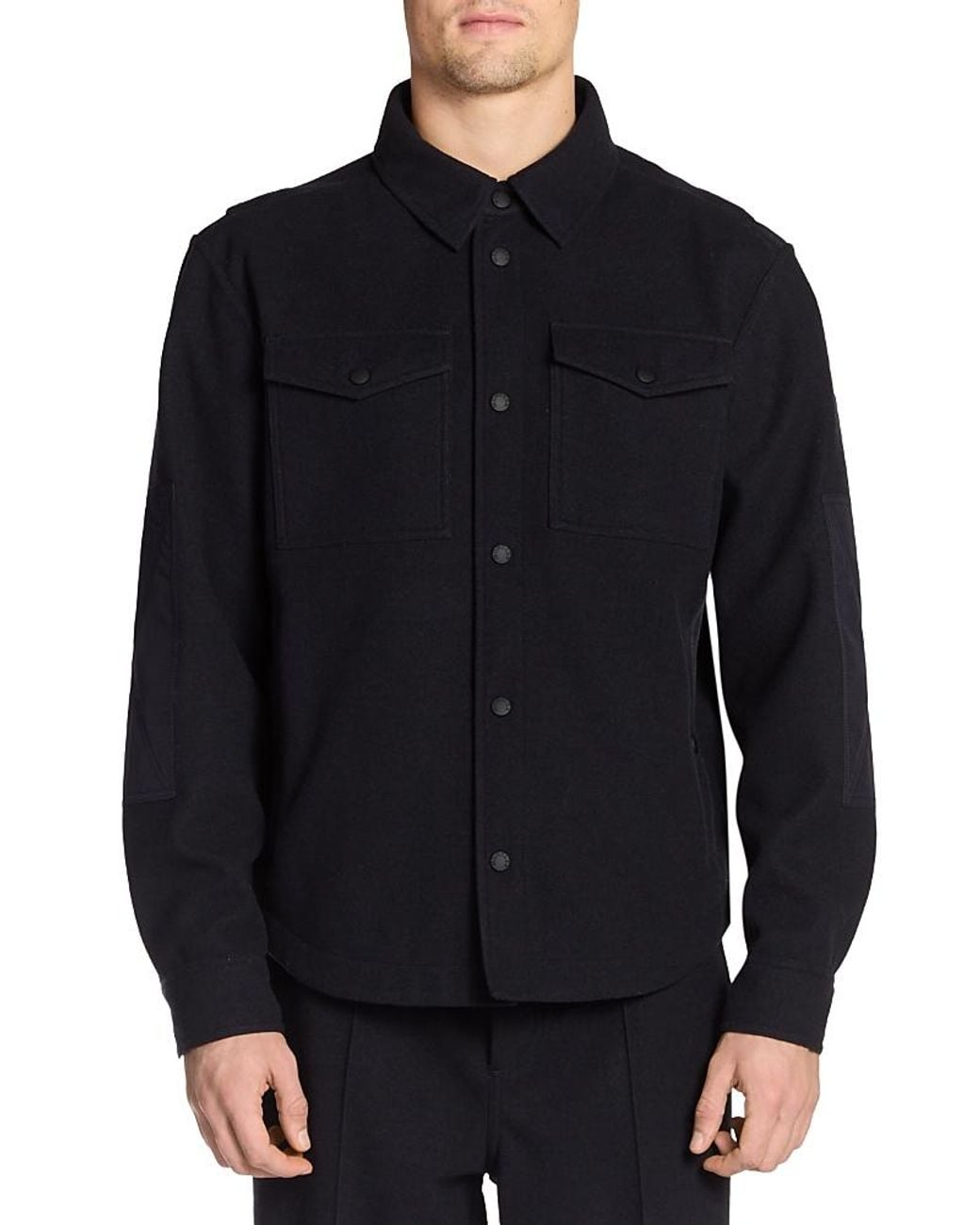 Moncler Blue Shirt Jacket for men