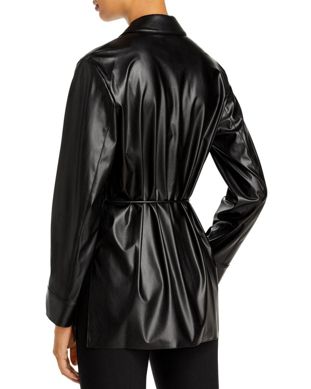 Theory P.paper Faux Leather Shirt 