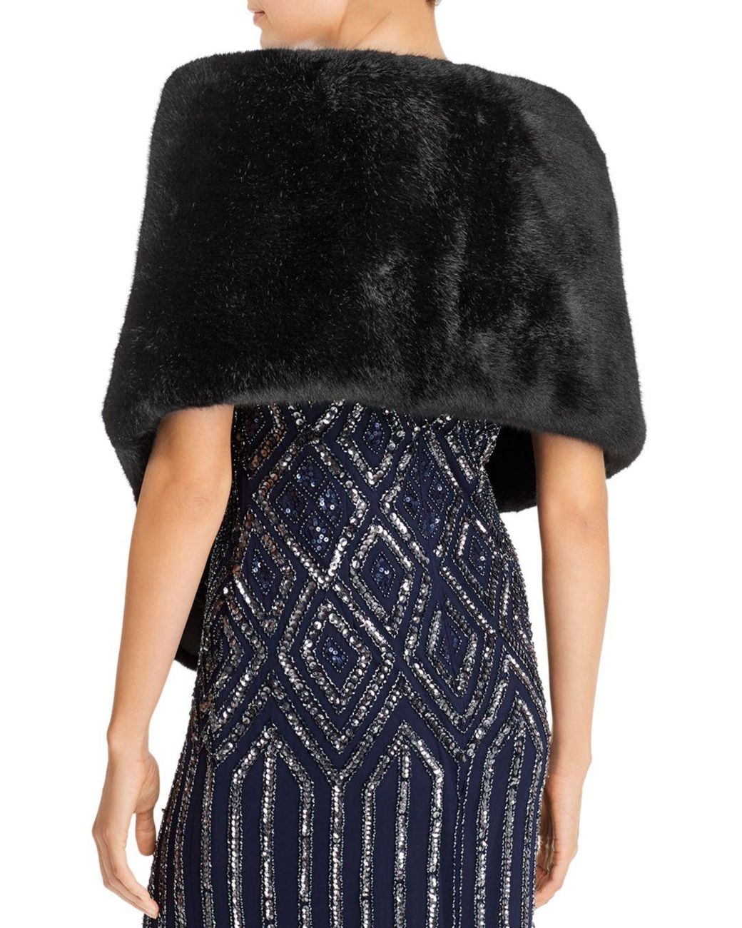 adrianna papell faux fur wrap