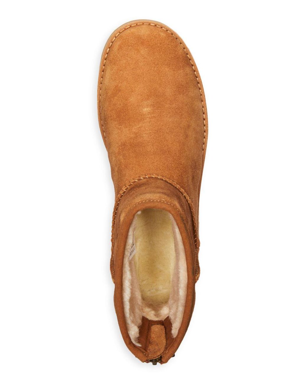 UGG Classic Logo Zip Mini Boots in Brown | Lyst