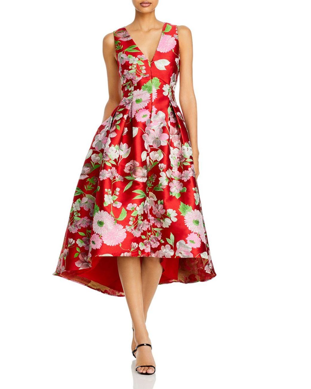 eliza j spaghetti strap fit & flare dress