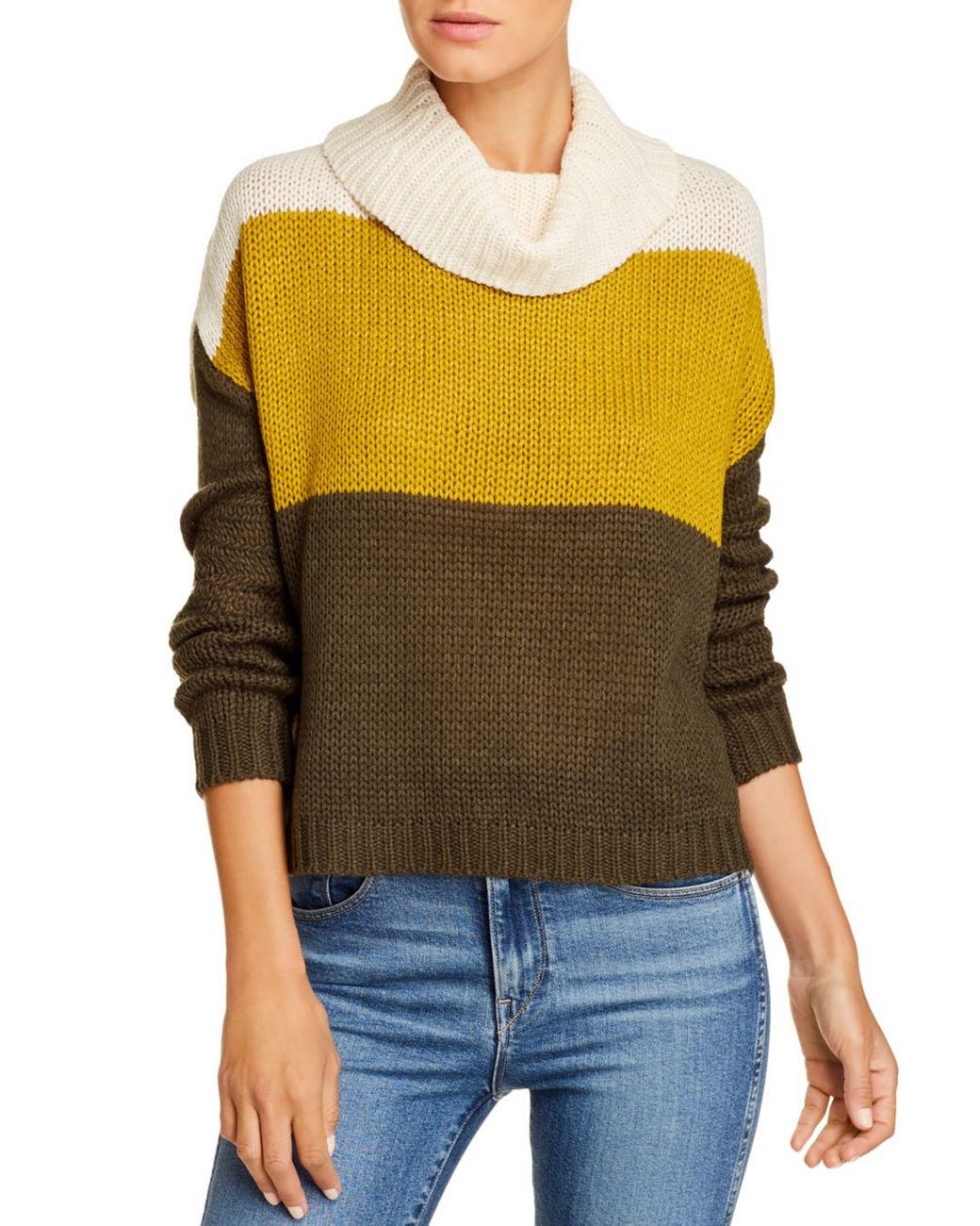 Beach Lunch Lounge Synthetic Dara Color - Block Cowl - Neck Sweater - Lyst