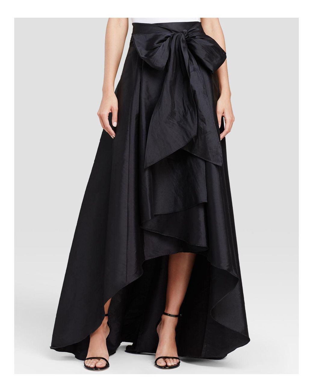 Adrianna Papell High/low Ball Skirt in Black | Lyst