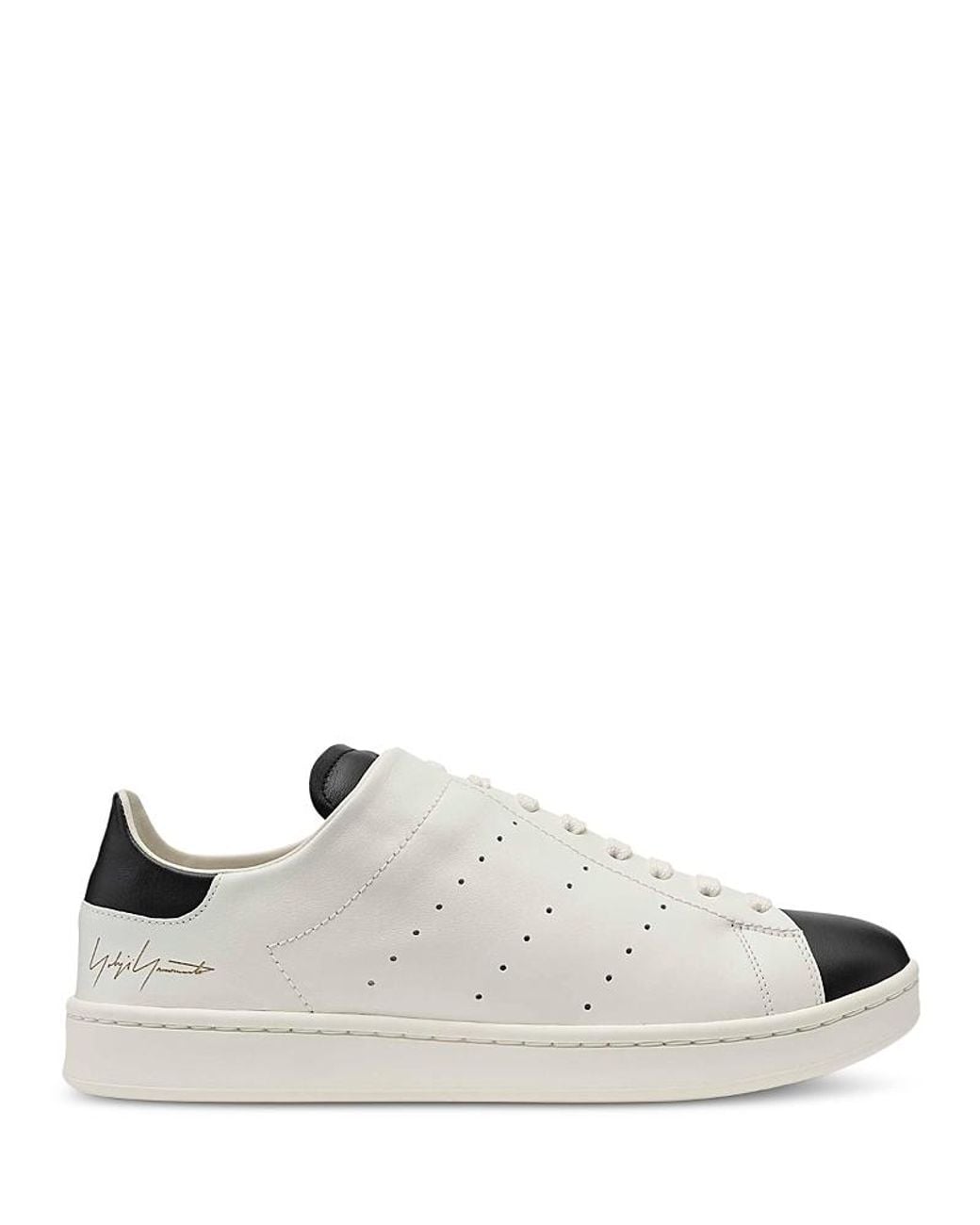 Y-3 White Diagonal Stan Leather Sneakers for men