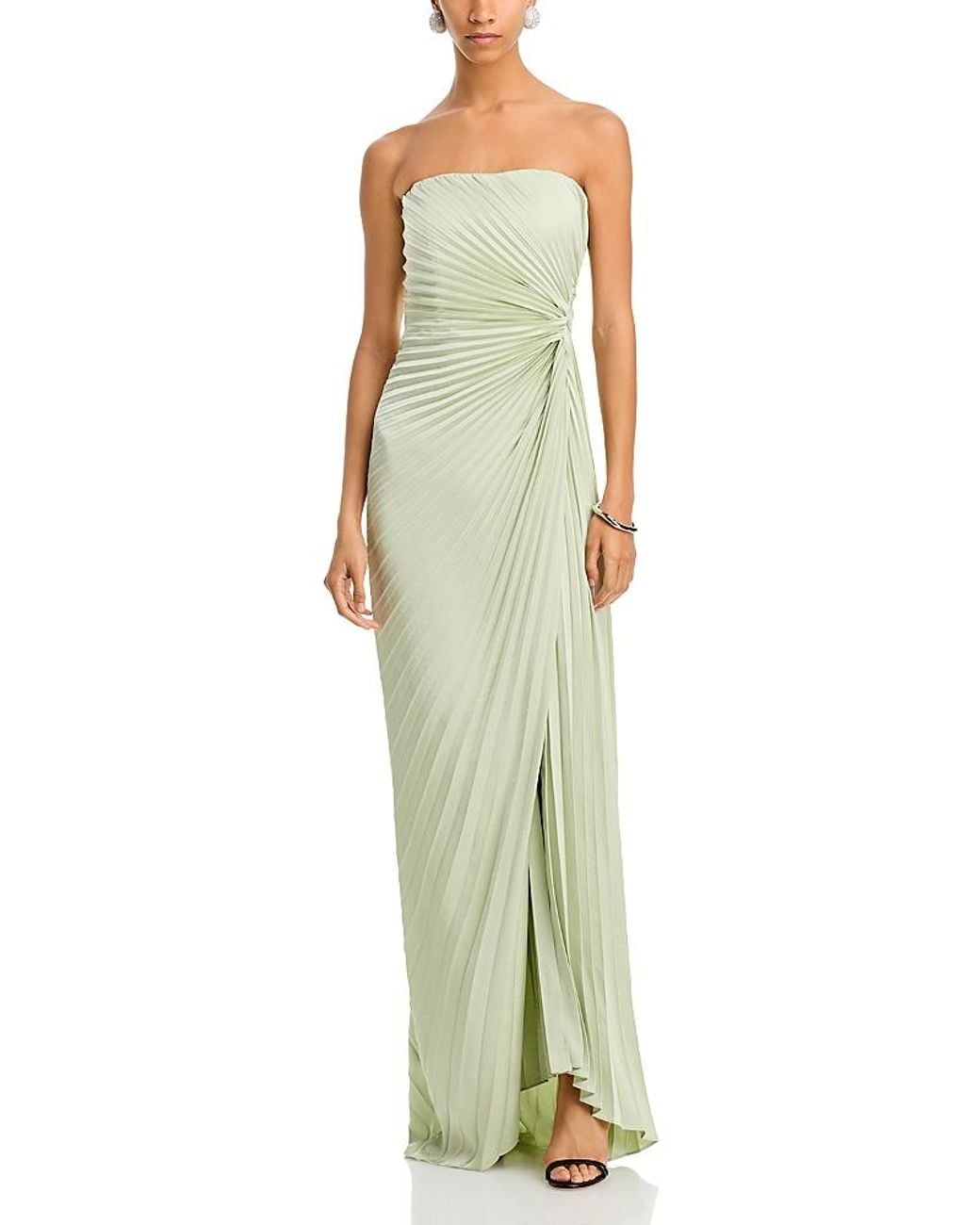 A.L.C. A. L.C. Layla Pleated Gown in Green | Lyst