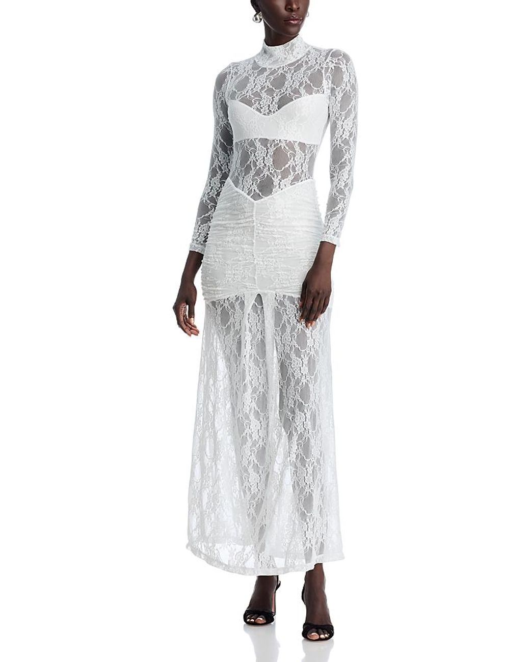 chinese dress ladies Chantilly Lace Maxi Black / L